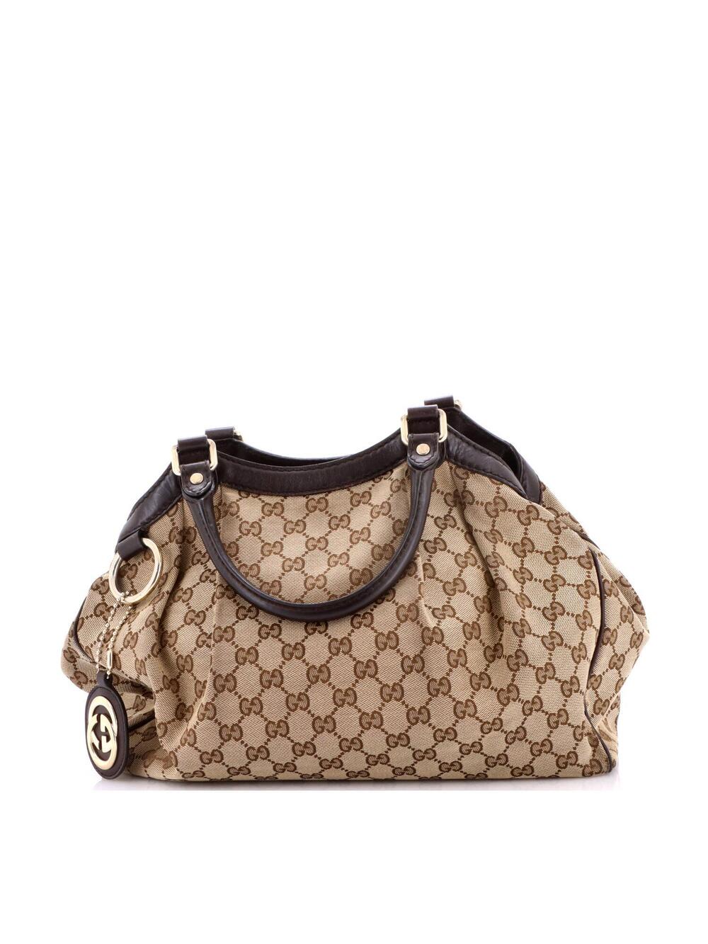 Gucci Sukey Tote Gg Canvas With Leather #288963G95B